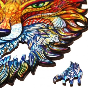 Фигурный деревянный пазл Unidragon Огненная лиса (Small)